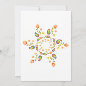 Trendy Floral Paisley Indian Wedding Save The Date (Rückseite)