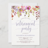 Trendy Floral| Party Einladung für die Altersverso (Vorderseite)