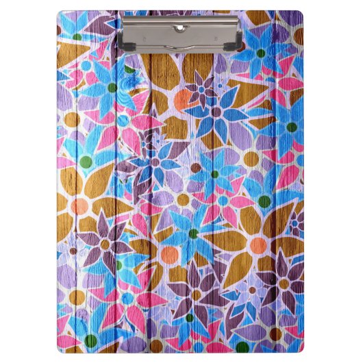 Trendy Floral Pattern #13 Klemmbrett (Vorderseite)