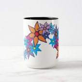 Trendy Floral Pattern #2 Zweifarbige Tasse (Mittel)