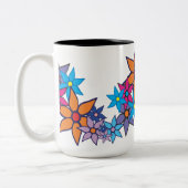 Trendy Floral Pattern #2 Zweifarbige Tasse (Links)