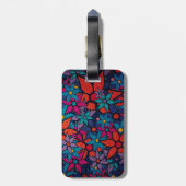 Trendy Floral Pattern #3 Gepäckanhänger (Rückseite vertikal)