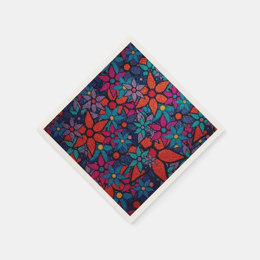 Trendy Floral Pattern #3 Serviette (Ecke)