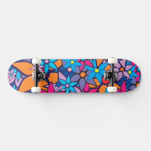 Trendy Floral Pattern #4 Skateboard (Horizontal)