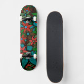 Trendy Floral Pattern #6 Skateboard (Vorne)
