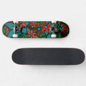 Trendy Floral Pattern #6 Skateboard (Horizontal)