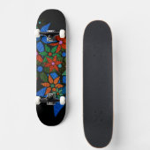 Trendy Floral Pattern #6 Skateboard (Vorne)