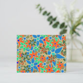 Trendy Floral Pattern #8 Postkarte (Stehend Vorderseite)