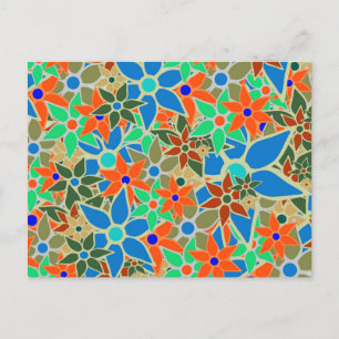 Trendy Floral Pattern #8 Postkarte