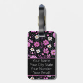 Trendy Floral Pattern Gepäckanhänger (Rückseite vertikal)