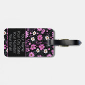 Trendy Floral Pattern Gepäckanhänger (Rückseite horizontal)