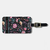 Trendy Floral Pattern Gepäckanhänger (Vorderseite horizontal)