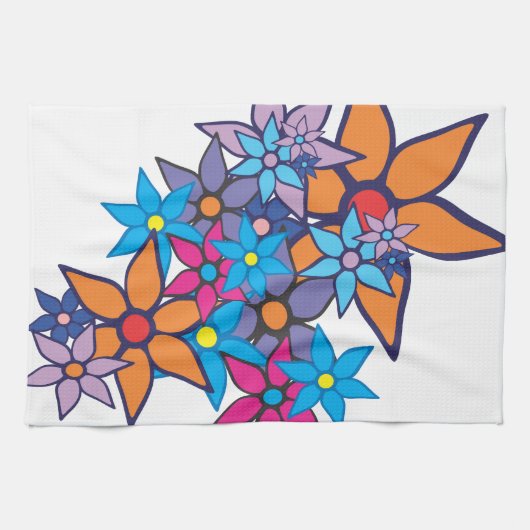 Trendy Floral Pattern Handtuch (Horizontal)