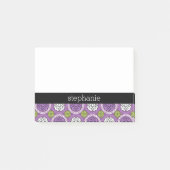 Trendy Floral Pattern - Orchid Lila Lime Green Post-it Klebezettel (Vorderseite)