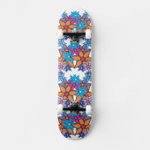 Trendy Floral Pattern Skateboard (Vorderseite)