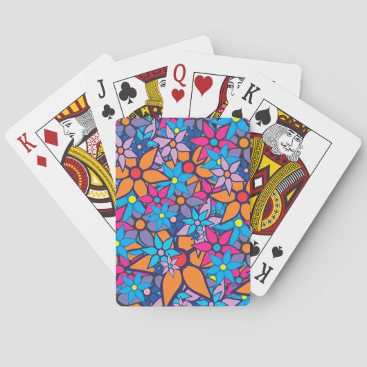 Trendy Floral Pattern Spielkarten (Rückseite)