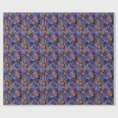 Trendy Floral Pattern Vintag Geschenkpapier (Flach)