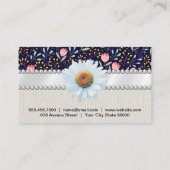 Trendy Floral Pattern Visitenkarte (Rückseite)