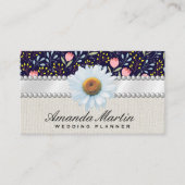 Trendy Floral Pattern Visitenkarte (Vorderseite)