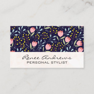 Trendy Floral Pattern Visitenkarte