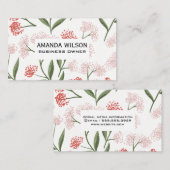 Trendy Floral Pattern Visitenkarte (Vorne/Hinten)