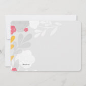 Trendy Floral Religious Einladung (Rückseite)