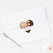 Trendy Floral Wedding Monogram Heart Stickers (Umschlag)