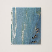 Trendy Florida Shorebirds Ocean Waves Foto Puzzle (Vertikal)