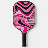 Trendy Fluid Curvy Pink Personal Pickleball Schläger (Vorderseite)