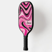 Trendy Fluid Curvy Pink Personal Pickleball Schläger (Links)