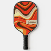 Trendy Fluid Curvy Red Personal Pickleball Schläger (Vorderseite)