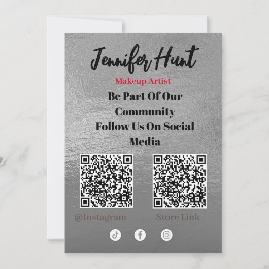 Trendy Flyers Social Media QR Code Einladung (Vorderseite)