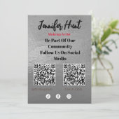 Trendy Flyers Social Media QR Code Einladung (Stehend Vorderseite)