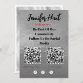 Trendy Flyers Social Media QR Code Einladung (Vorne/Hinten)
