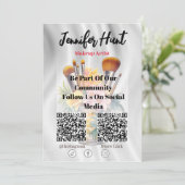 Trendy Flyers Social Media QR Code Einladung (Stehend Vorderseite)