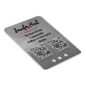 Trendy Flyers Social Media QR Code Einladung Magnet (Rechte Seite)