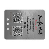 Trendy Flyers Social Media QR Code Einladung Magnet (Horizontal)