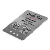 Trendy Flyers Social Media QR Code Einladung Magnet (Linke Seite)