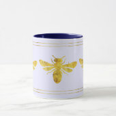 Trendy Foil Bee Gold auf blass Lila Tasse (Zentrum)