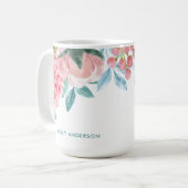 Trendy Foliage Botanical Floral Muster Decal Kaffeetasse (Vorderseite Links)