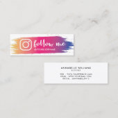 Trendy Follow Me Instagram Mini Visitenkarte (Vorne/Hinten)