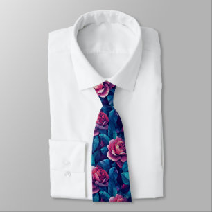 Trendy For Him Rose Floral Krawatte