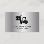 Trendy Forklift, Logisitcs - Professional Silver Visitenkarte (Vorderseite)