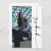 TRENDY FORMAL BUDGET Foto Graduación Ankündigung (Vorne/Hinten)