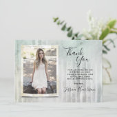 Trendy Foto Abschluss Vielen Dank Karten (Stehend Vorderseite)