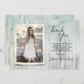 Trendy Foto Abschluss Vielen Dank Karten (Vorne/Hinten)