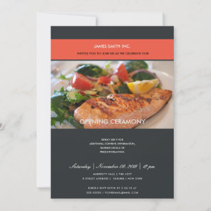 TRENDY FOTO BLACK RED GRAND ÖFFNUNGSZEREMONIE EINLADUNG