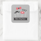 Trendy Foto Booth Props Baby Shower Stickers (Tasche)