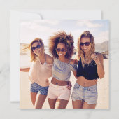 Trendy Foto Bridesmaid Request Card Mitteilungskarte (Rückseite)