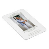 Trendy Foto Chic Ornament Anspruchsvolle Hochzeit Magnet (Rechte Seite)